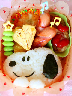 スヌーピーキャラ弁-レシピのメイン写真