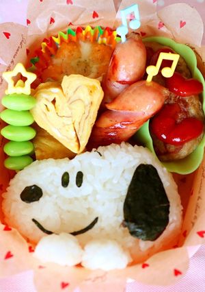 スヌーピーキャラ弁-レシピのメイン写真
