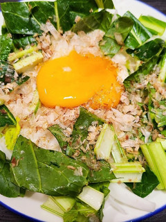 とろーり卵の新たま江戸菜サラダ-レシピのメイン写真