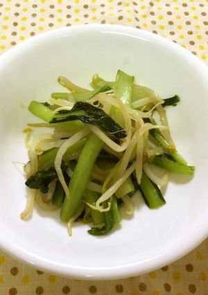 保育園給食★小松菜ともやしの炒め物-レシピのメイン写真