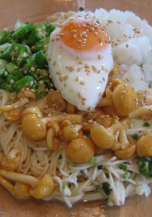 なめこオクラ大根おろしそうめん-レシピのメイン写真