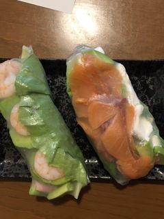 贅沢!海老&サーモンの生春巻き-レシピのメイン写真