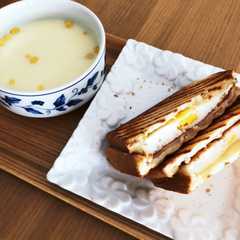 ホットサンドメーカーで美味しいハムチーズ-レシピのメイン写真