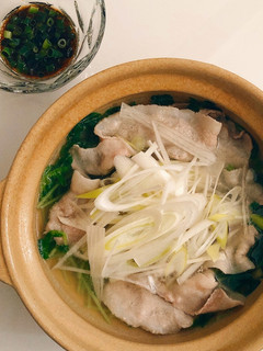 豆苗と豚肉のねぎしゃぶ鍋☆ダイエット!-レシピのメイン写真