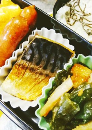 葱ぬたと鯖の塩焼きのお弁当-レシピのメイン写真