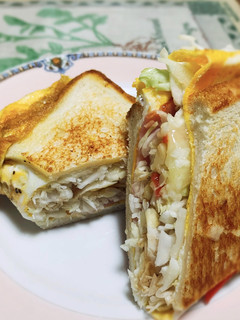 簡単ホットサンド 食パン1枚!-レシピのメイン写真