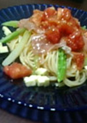 生ハムとトマトの冷製パスタ-レシピのメイン写真