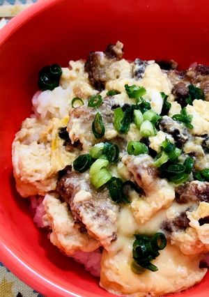 超ズボラ飯★唐揚げde親子丼-レシピのメイン写真