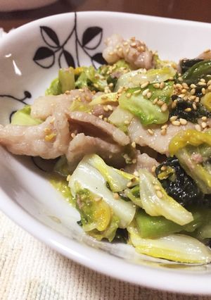 簡単♪キャベツと豚バラの味噌炒め♪-レシピのメイン写真