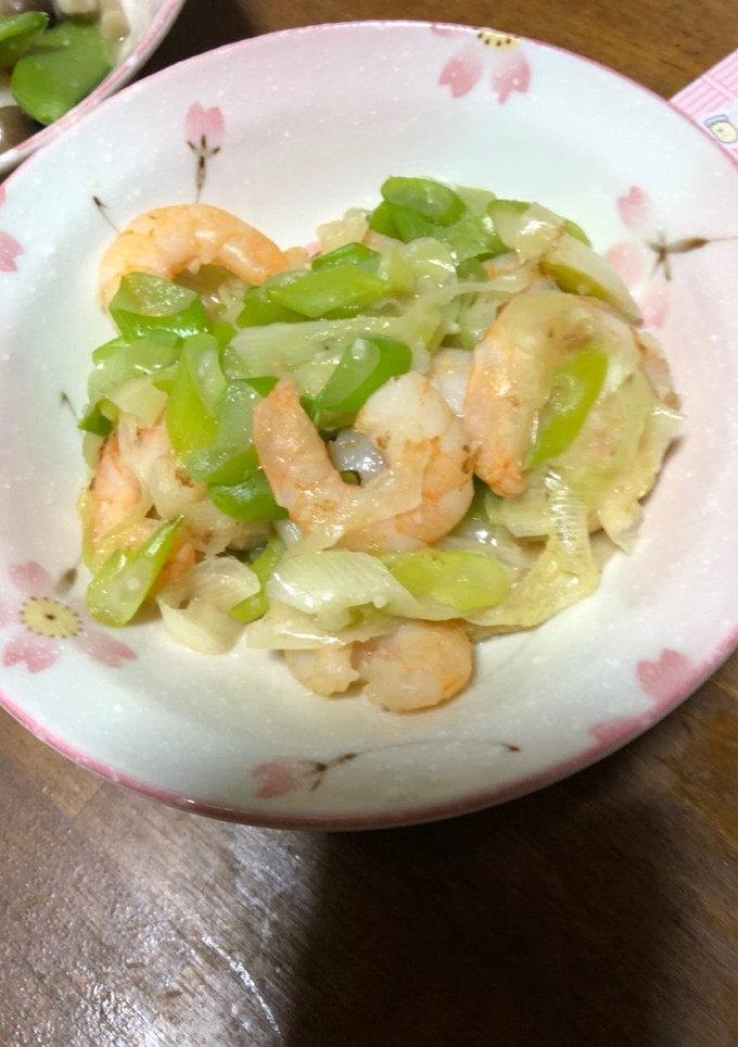 エビとネギの炒め物-レシピのメイン写真