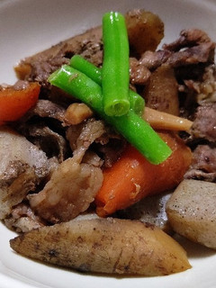 圧力鍋で3分!牛肉とごぼうの煮物-レシピのメイン写真