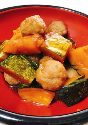 かぼちゃと肉団子の煮物-レシピのメイン写真