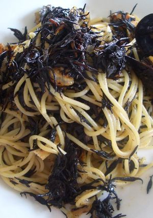 ひじきと魚介の和風ペペロンチーノ-レシピのメイン写真