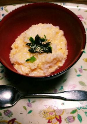 シンプルに✨塩味❗卵粥✳(^q^)☺⛄☕-レシピのメイン写真
