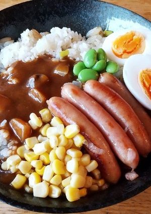 レトルトカレー ガーリックライス-レシピのメイン写真