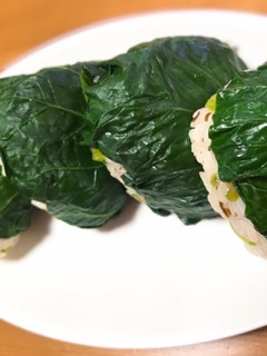 江戸菜のおにぎり(めはり寿司風)-レシピのメイン写真