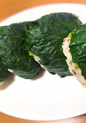 江戸菜のおにぎり（めはり寿司風）-レシピのメイン写真