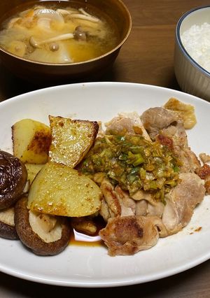 鶏肉のねぎソース＆じゃが椎茸バター-レシピのメイン写真