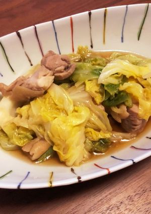 簡単!春キャベツと鶏肉のサッと煮-レシピのメイン写真