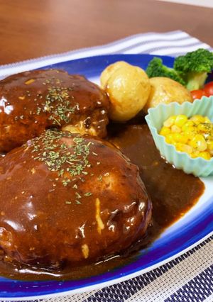 ふわふわ簡単☆煮込みハンバーグ-レシピのメイン写真