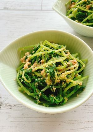 豆苗の胡麻和え-レシピのメイン写真