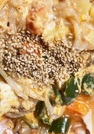 レンジケチャップ卵ナポリタン味チャンプル-レシピのメイン写真