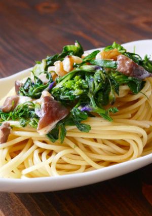 カラスノエンドウとハコベの春パスタ-レシピのメイン写真
