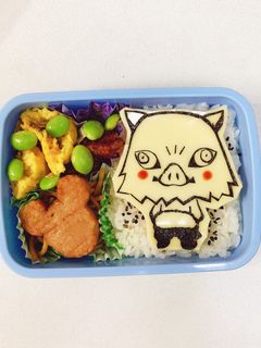 簡単!鬼滅の刃 伊之助 キャラ弁-レシピのメイン写真