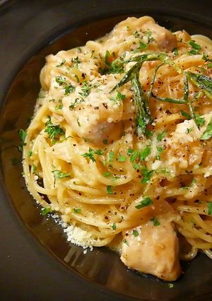 鶏ささみのローズマリークリームパスタ-レシピのメイン写真
