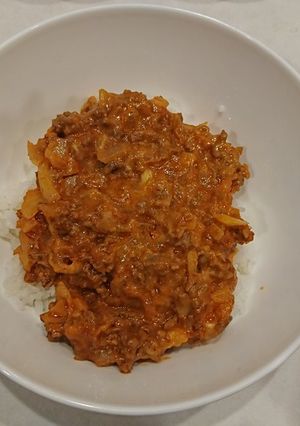 がっつり☆チーズハンバーグ風丼-レシピのメイン写真