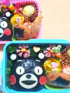 キャラ弁 ご当地キャラ くまモン-レシピのメイン写真