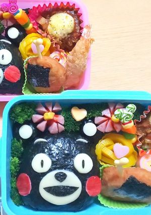 キャラ弁 ご当地キャラ くまモン-レシピのメイン写真