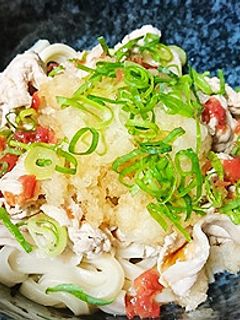 彩り豊か♪梅と大根おろしのさっぱりうどん-レシピのメイン写真