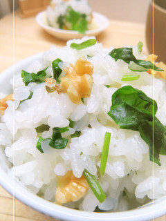 三つ葉と胡桃の混ぜご飯-レシピのメイン写真