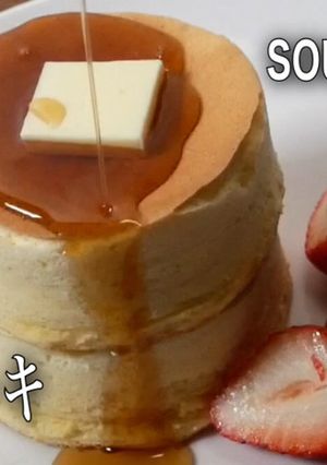 ふわふわスフレパンケーキ　BP無し-レシピのメイン写真