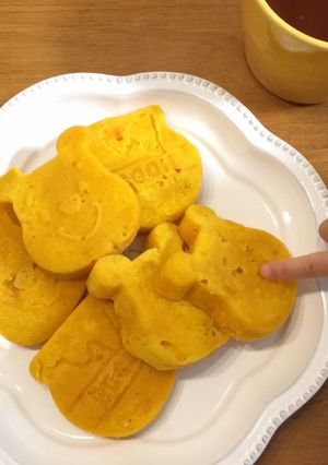 離乳食 HM× 砂糖× かぼちゃ蒸しパン-レシピのメイン写真