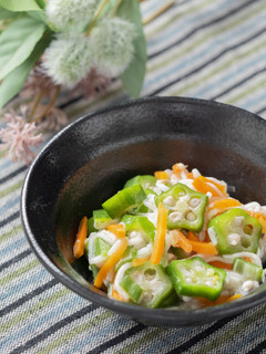 長芋オクラの和え物【入院食⑰夕/冷副菜】-レシピのメイン写真