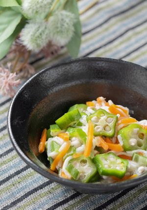 長芋オクラの和え物【入院食⑰夕/冷副菜】-レシピのメイン写真