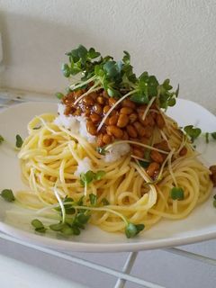 納豆と大根おろしの和風スパ-レシピのメイン写真