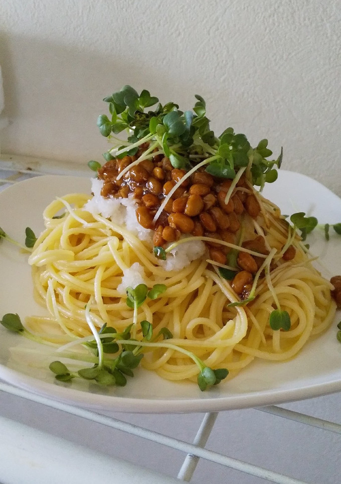 納豆と大根おろしの和風スパ-レシピのメイン写真