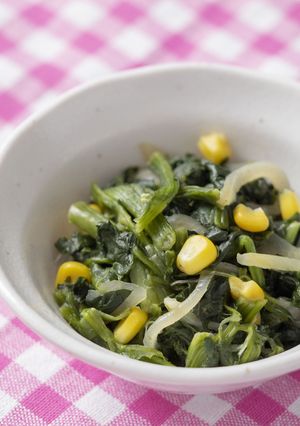 ほうれん草味噌炒め【入院食⑰夕/温副菜】-レシピのメイン写真