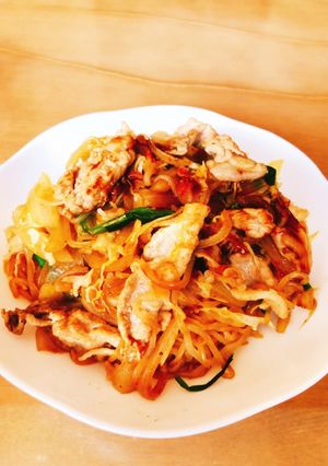 糸こんにゃくのソース焼きそば　ダイエット-レシピのメイン写真