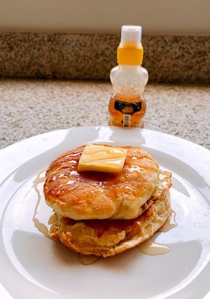 ホットケーキミックスでスフレパンケーキ-レシピのメイン写真