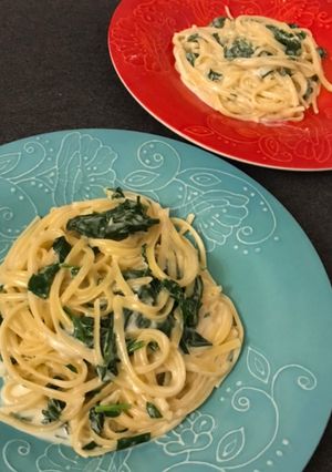 ほうれん草のクリームパスタ♪-レシピのメイン写真