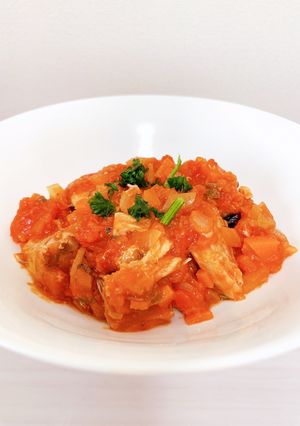 ダイエット×鯖缶アレンジ　鯖缶トマト煮-レシピのメイン写真