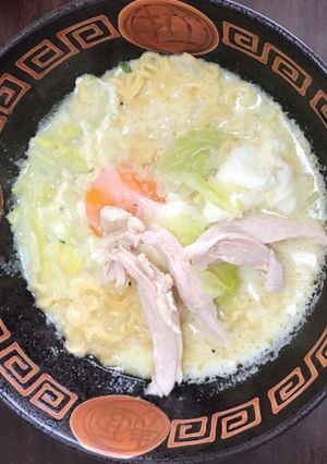 鶏白湯風 袋ラーメンアレンジ！簡単レシピ-レシピのメイン写真