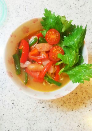 味噌ラーメン☆味噌とセロリが相性花まる☆-レシピのメイン写真