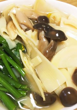 丹羽のしめじと筍と菜の花のとろみ和え-レシピのメイン写真