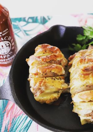 ハッセルバックポテトスリラチャがけ♪-レシピのメイン写真
