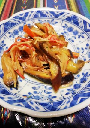 ナスとカニカマの味ぽん炒め-レシピのメイン写真